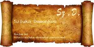 Szluka Domonkos névjegykártya