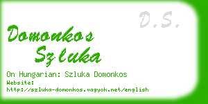 domonkos szluka business card